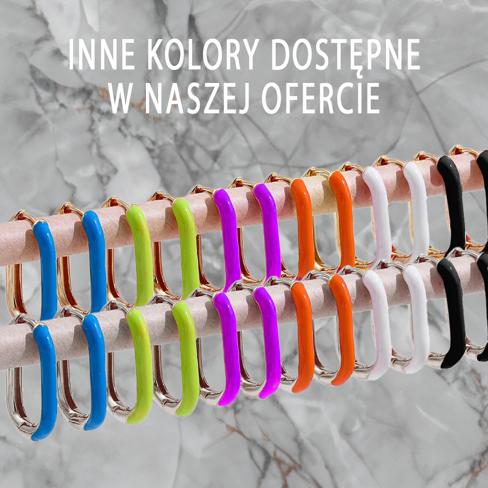 Delikatne Kolczyki Koła Średnica 12 mm Stal Ceramika Emaliowane Żółte Złote