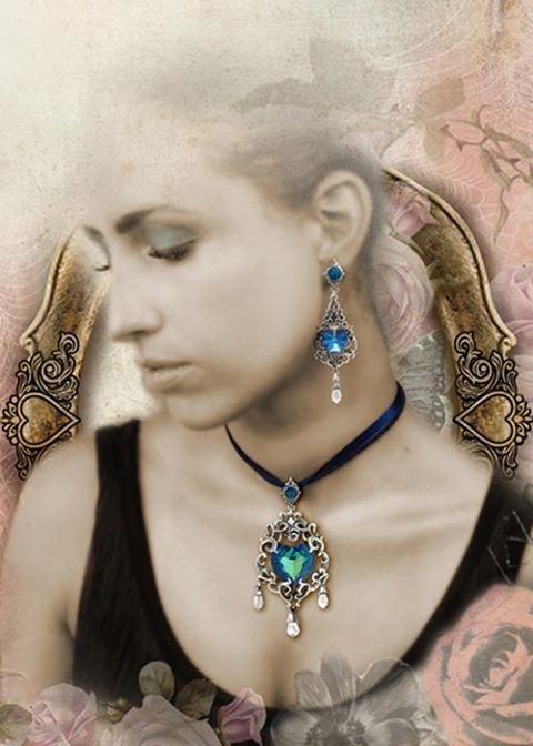 KOLCZYKI ALCHEMY EMPRESS EUGENIE E264 SWAROVSKI