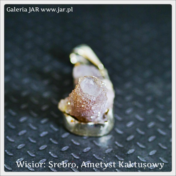 WISIOR AMETYST KAKTUSOWY SREBRO BIZ234