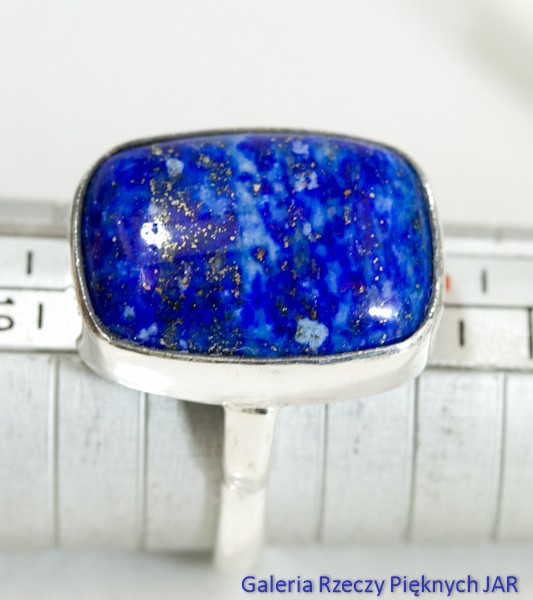 PIERŚCIONEK LAPIS LAZULI SREBRO R17 BPI34