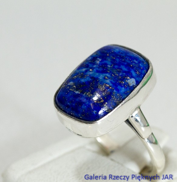PIERŚCIONEK LAPIS LAZULI SREBRO R17 BPI34