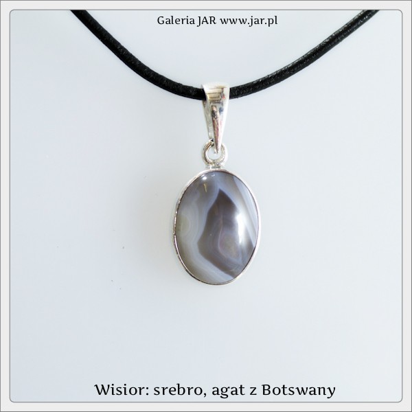 WISIOREK ZAWIESZKA AGAT PASIASTY BOTSWANA SREBRO BIZ245