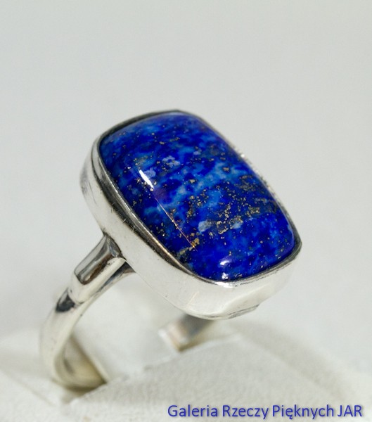 PIERŚCIONEK LAPIS LAZULI SREBRO R17 BPI34