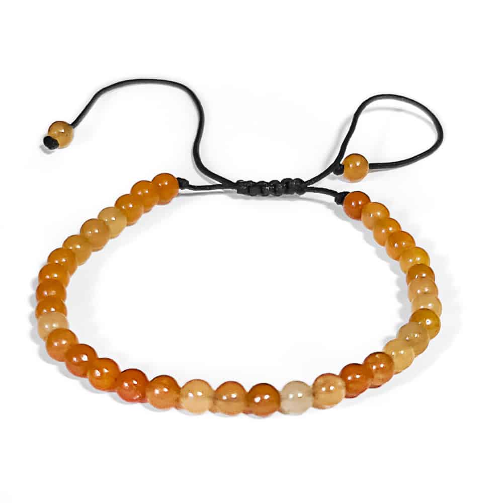 Bransoleta Bransoletka Kulki 4mm Kamień Naturalny Karneol Rękodzieło Handmade – zdjęcie 3